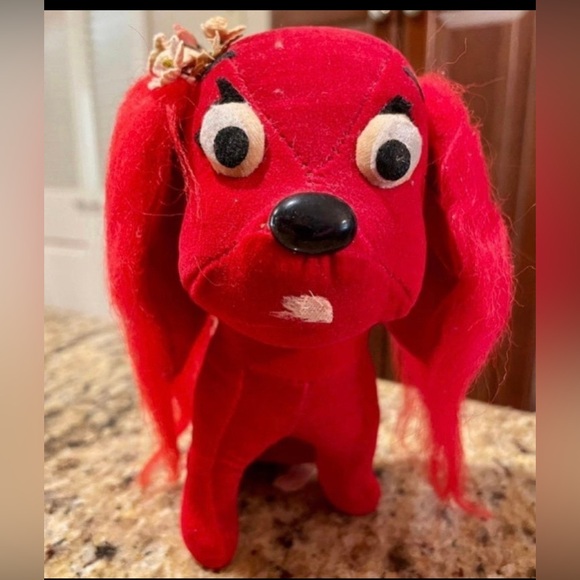 Vintage 1960's stuffed red dog made in Japan 6" tall Dream Pets - Picture 1 of 8